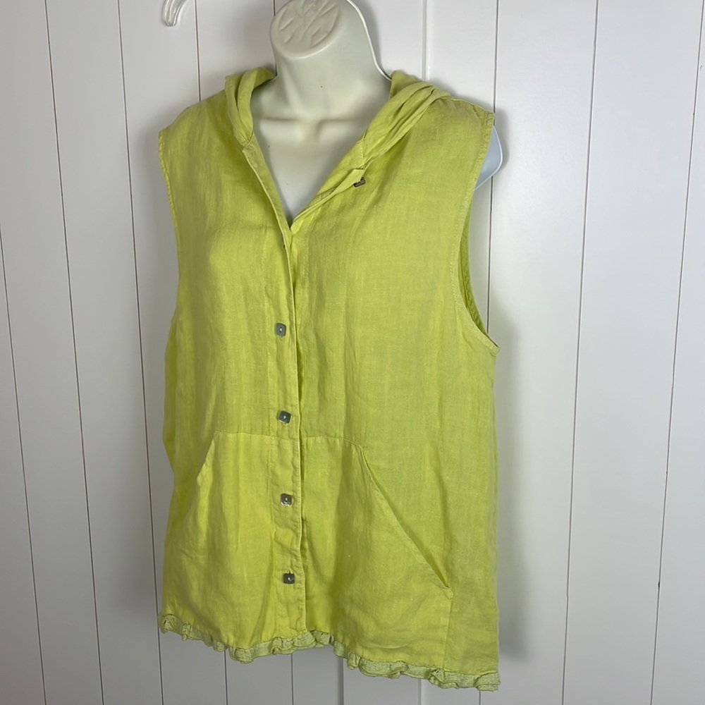 Linen Shirt/Sleeveless jacket/Vest